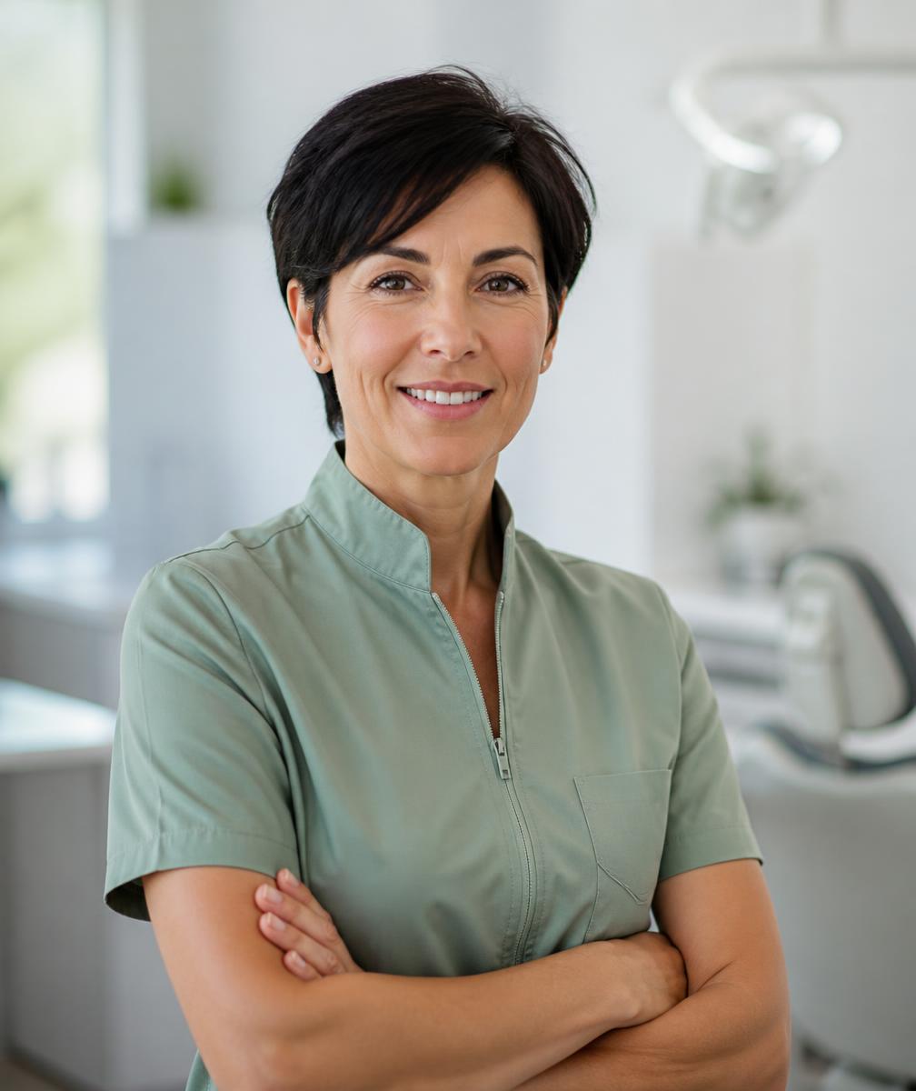 Portrait of Dr. Adaeze Moreau, founder of Luma Dental Studio